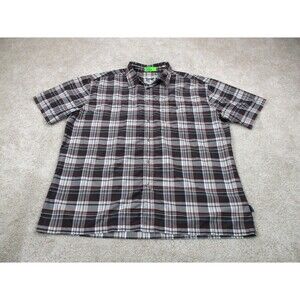 Kuhl Shirt Mens 2XL XXL Red Gray Plaid Eluxur Performance Hiking Button Up